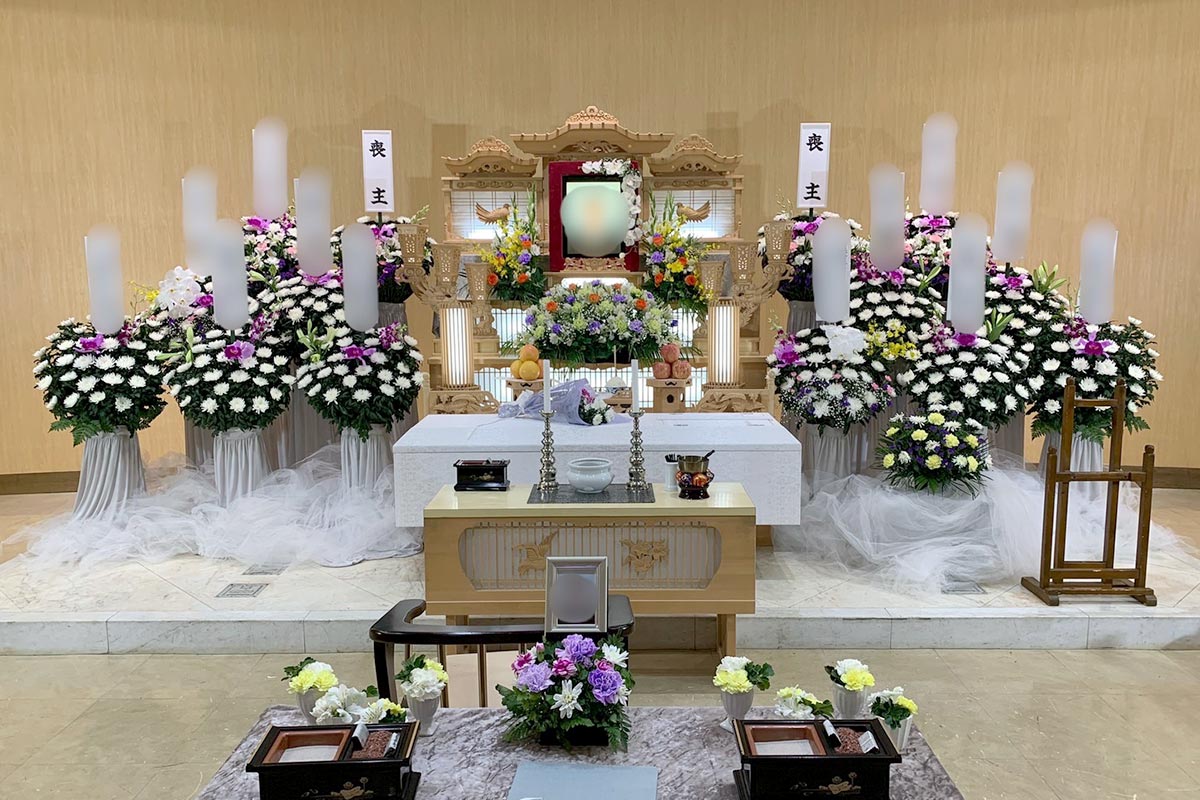 浦和斎場でに葬儀風景