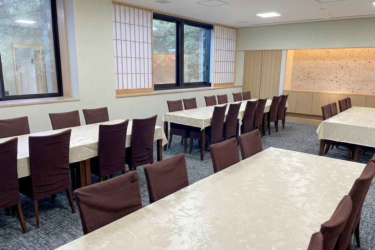 浦和斎場の待合室